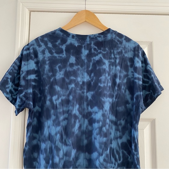Lululemon Athletica All Yours Cotton T-Shirt *in Marmoleado Navy Tie Dye - Picture 5 of 8